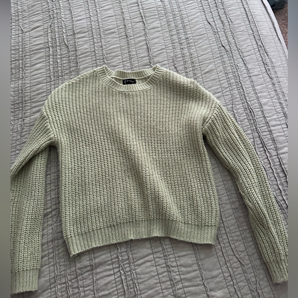 Knitted Light Green Sweater,